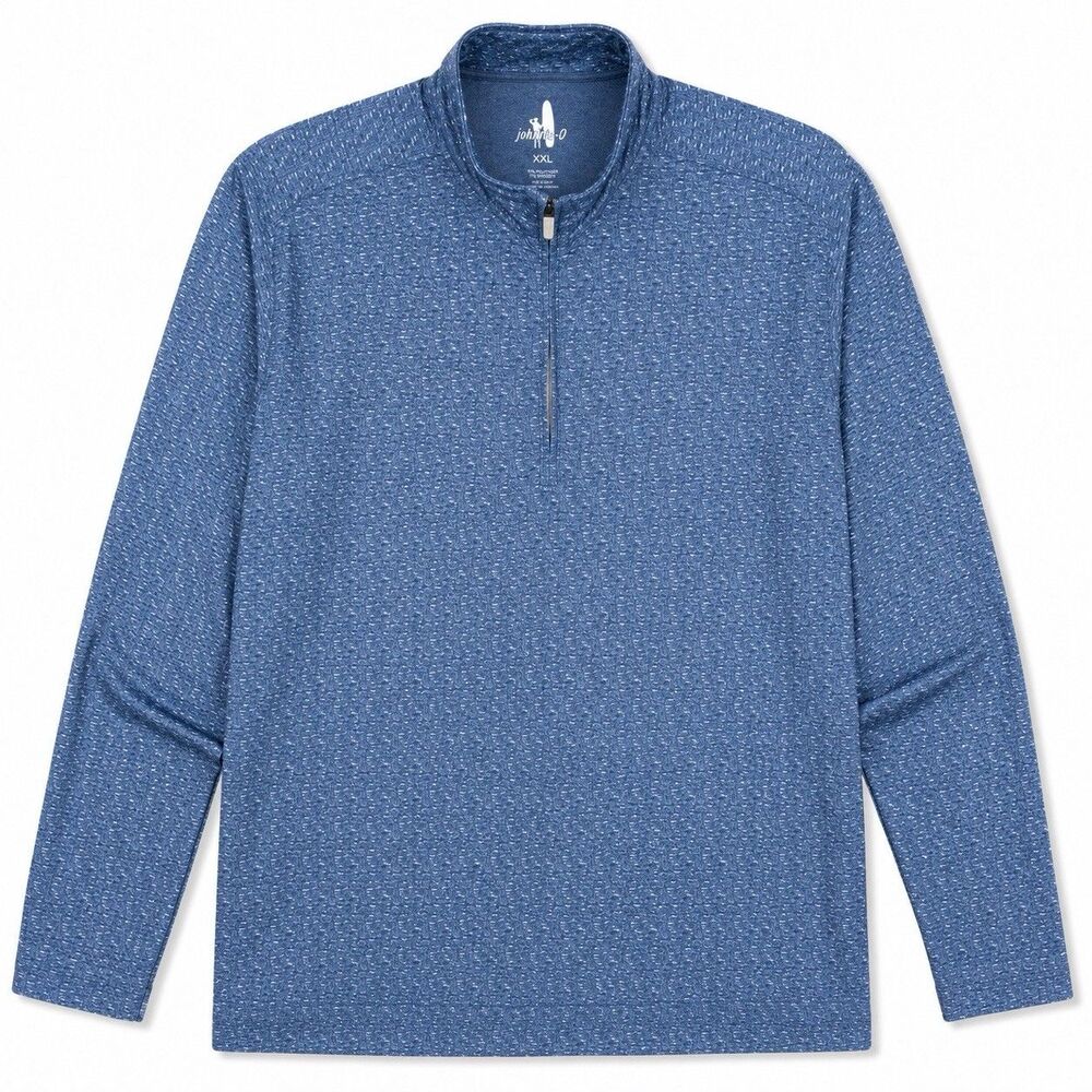 Johnnie-O Brunswick 1/4 Zip Pullover Men XXL Blue Dupin Country Club Golf Preppy